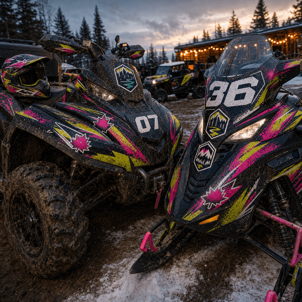 Custom ATV and snowmobile trail decals