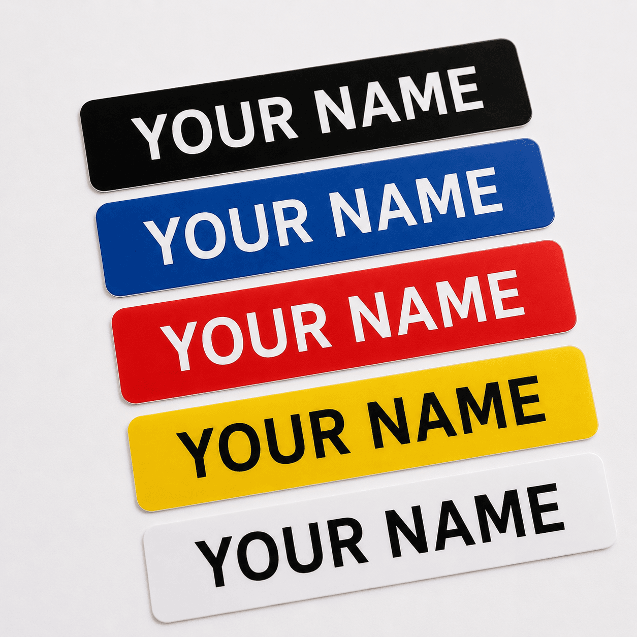 Colourful personalized waterproof name labels for everyday gear